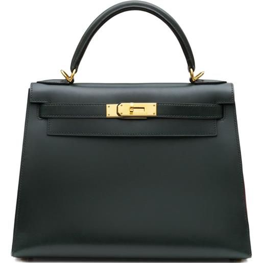 Hermès Pre-Owned - borsa tote kelly 28 sellier - donna - pelle - taglia unica - verde