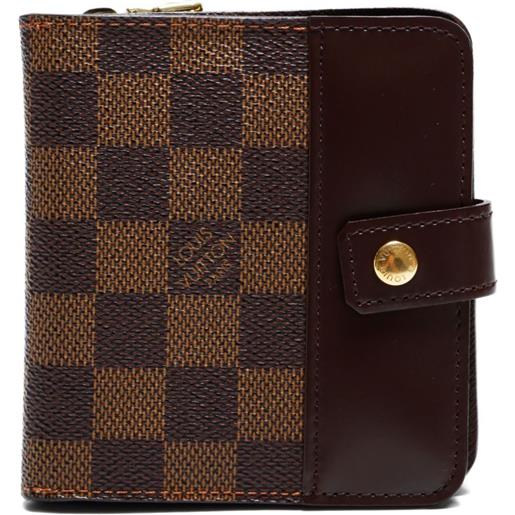 Louis Vuitton Pre-Owned - portafoglio damier 2004 - unisex - pvc/tela/pelle - taglia unica - marrone