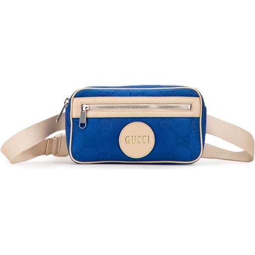 Gucci Pre-Owned - marsupio gg off the grid in nylon 2016-2025 - uomo - pelle di vitello/nylon - taglia unica - blu