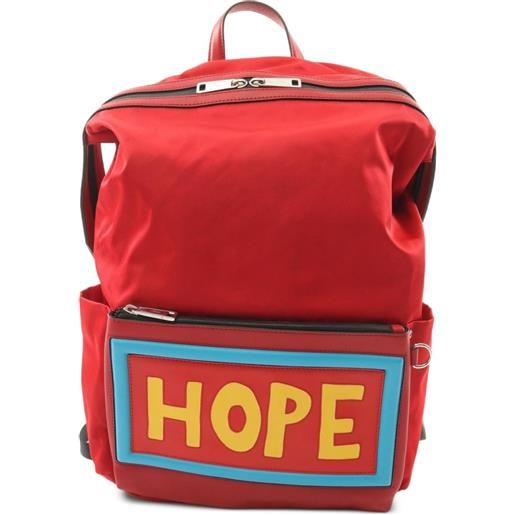 Fendi Pre-Owned - zaino vocabulary hope anni '10 - uomo - nylon/pelle - taglia unica - rosso