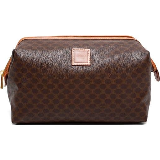 Celine Pre-Owned - trousse make up macadam 1990-2000 - donna - pvc - taglia unica - marrone