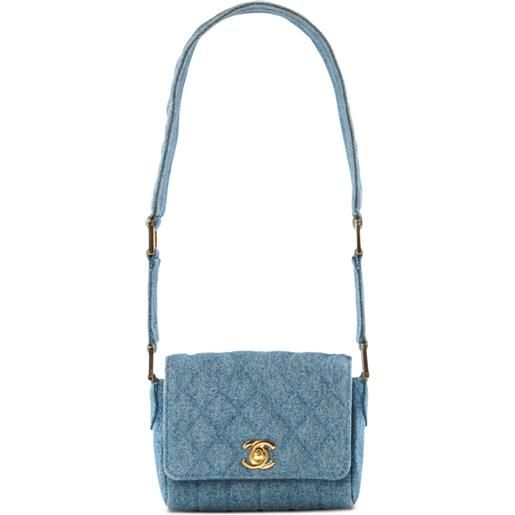 CHANEL Pre-Owned - borsa a spalla denim mini 1989 - donna - denim - taglia unica - blu