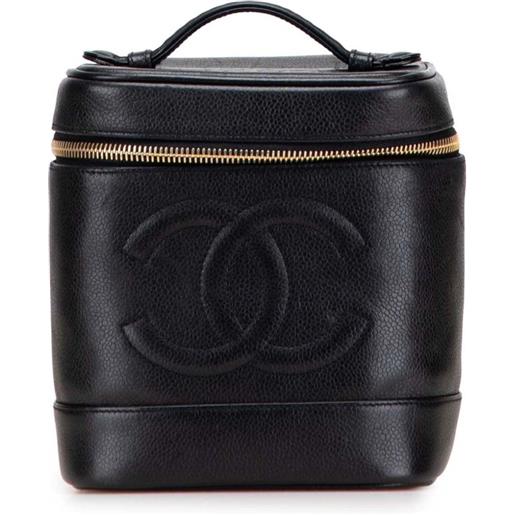 CHANEL Pre-Owned - trousse cc in pelle caviar 1996-1997 - donna - pelle caviar - taglia unica - nero