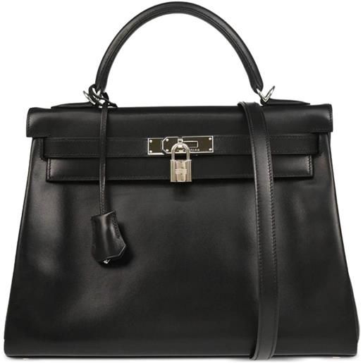 Hermès Pre-Owned - borsa a mano kelly 32 2000 - unisex - pelle di vitello - taglia unica - nero