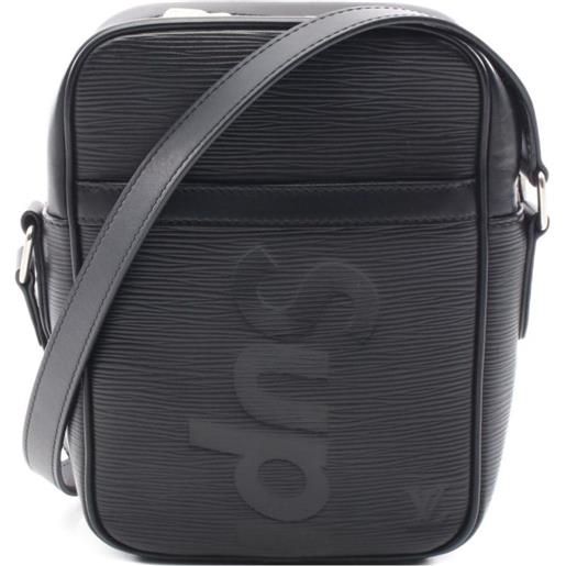 Louis Vuitton Pre-Owned - x supreme 2017 borsa a spalla danube pm - uomo - pelle di vitello - taglia unica - nero