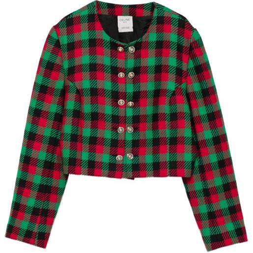 Celine Pre-Owned - giacca a quadri anni '90 - donna - lana - 40 - rosso