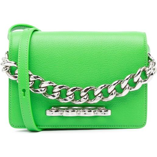 Alexander McQueen Pre-Owned - borsa a tracolla four ring knuckle in pelle di vitello 2020-2024 - donna - pelle - taglia unica - verde