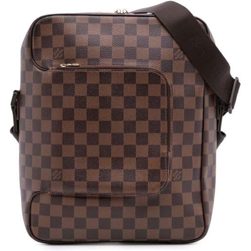 Louis Vuitton Pre-Owned - borsa a tracolla olav mm in tela damier ebène 2004 - uomo - tela - taglia unica - marrone