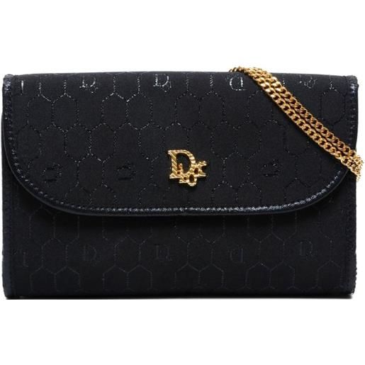 Christian Dior Pre-Owned - borsa a spalla honey comb anni '90 - donna - tela - taglia unica - nero