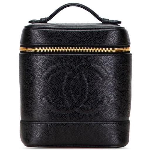 CHANEL Pre-Owned - trousse cc in pelle caviar 1994-1996 - donna - pelle caviar - taglia unica - nero
