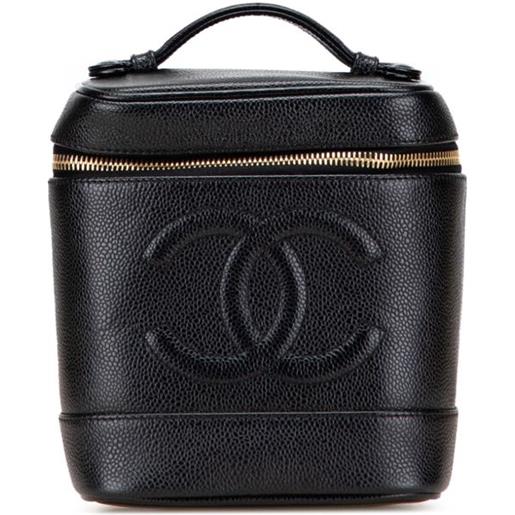 CHANEL Pre-Owned - trousse cc in pelle caviar 2002-2003 - unisex - pelle caviar - taglia unica - nero