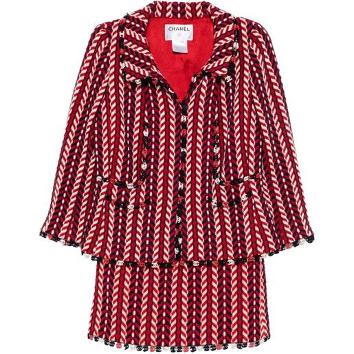 CHANEL Pre-Owned - completo due pezzi 2004 - donna - lana/seta/spandex/elastam - taglia unica - rosso