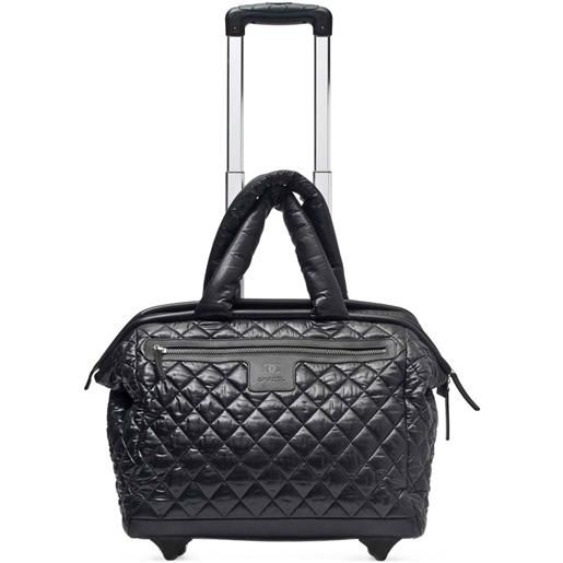 CHANEL Pre-Owned - trolley cocoon trapuntato 2012 - unisex - nylon/pelle - taglia unica - nero