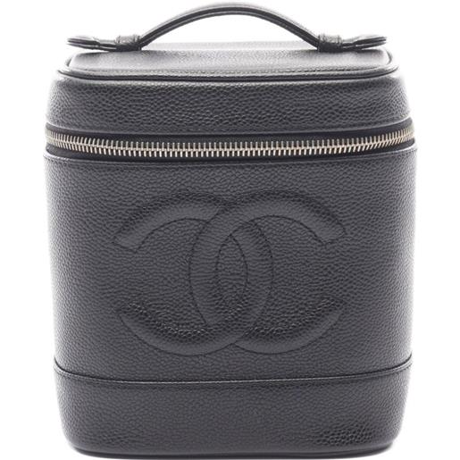 CHANEL Pre-Owned - trousse coco mark 2002-2003 - donna - pelle caviar - taglia unica - nero