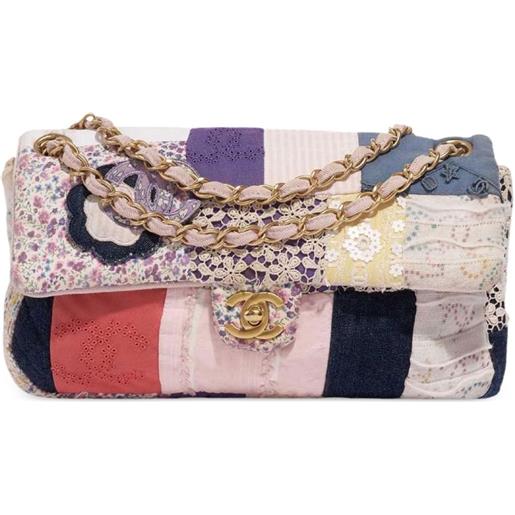 CHANEL Pre-Owned - borsa a spalla classic flap con design patchwork pre-owned 2006 - unisex - denim/cotone/cotone - taglia unica - rosa