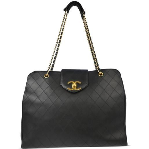 CHANEL Pre-Owned - borsa a spalla supermodel 1992 - donna - pelle di agnello - taglia unica - nero