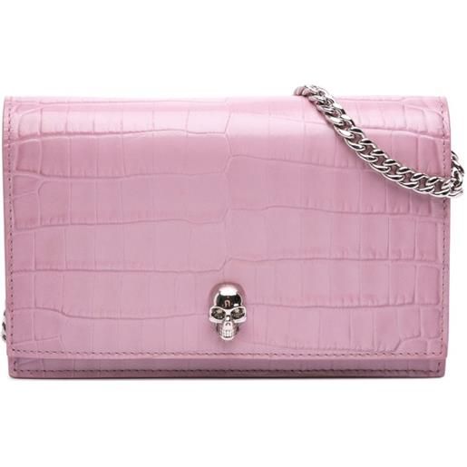 Alexander McQueen Pre-Owned - borsa a tracolla skull piccola in pelle di vitello gofffrata effetto coccodrillo 2010-2025 - donna - pelle di vitello. . . 