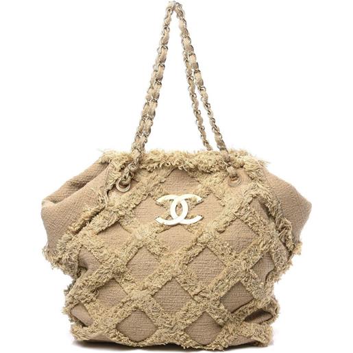 CHANEL Pre-Owned - borsa tote cc - donna - tessuto - taglia unica - toni neutri