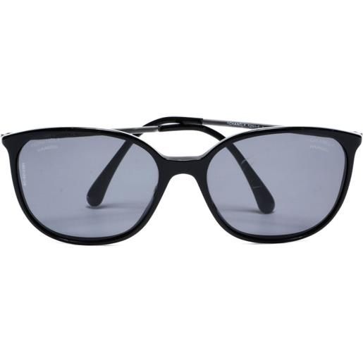 CHANEL Pre-Owned - occhiali da sole con cristalli anni 2020 - donna - acetato - taglia unica - nero