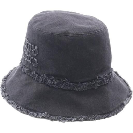 Miu Miu Pre-Owned - cappello bucket schiele con logo anni 2010 - donna - denim - m - nero