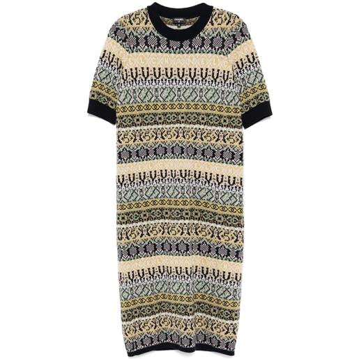 CHANEL Pre-Owned - abito con stampa - donna - cashmere - 34 - giallo
