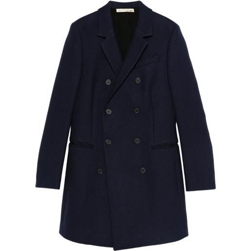 Balenciaga Pre-Owned - cappotto doppiopetto in lana anni '2000 - donna - lana/seta - 38 - blu