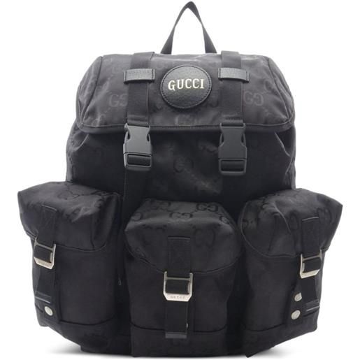 Gucci Pre-Owned - zaino off the grid con motivo gg anni 2000 - uomo - nylon/pelle - taglia unica - nero