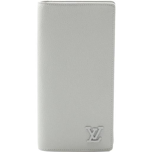 Louis Vuitton Pre-Owned - portafoglio in pelle con placca logo 2021 - uomo - pelle di vitello - taglia unica - grigio