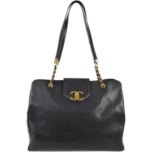 CHANEL Pre-Owned - borsa a spalla supermodel 1997 - donna - pelle caviar - taglia unica - nero