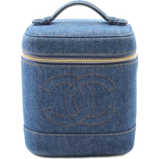 CHANEL Pre-Owned - trousse coco mark 1996-1997 - donna - denim - taglia unica - blu