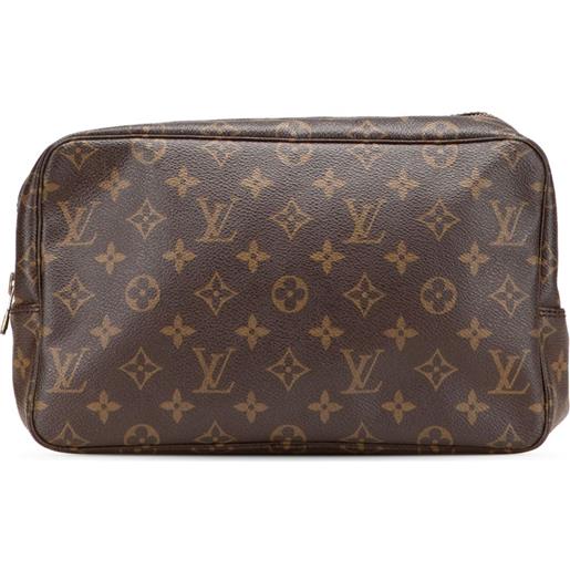 Louis Vuitton Pre-Owned - clutch trousse toilette 28 con monogramma 1987 - unisex - tela - taglia unica - marrone
