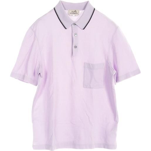 Hermès Pre-Owned - polo in cotone anni 2000 - uomo - cotone - s - viola