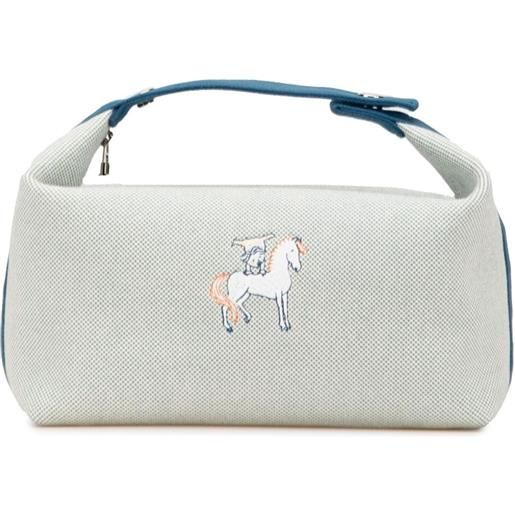 Hermès Pre-Owned - trousse bride a brac cabriole grande in tela 2010-2025 - donna - tela - taglia unica - blu