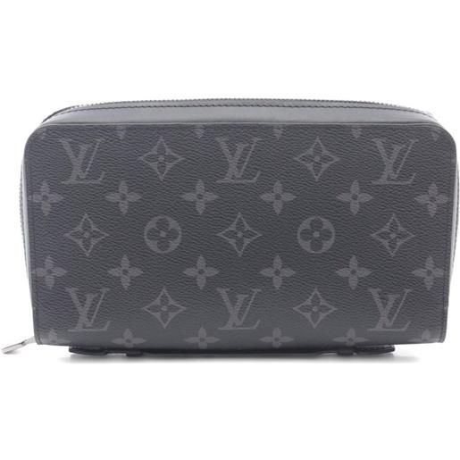 Louis Vuitton Pre-Owned - portafoglio monogram eclipse zippy xl 2021 - uomo - pvc - taglia unica - nero