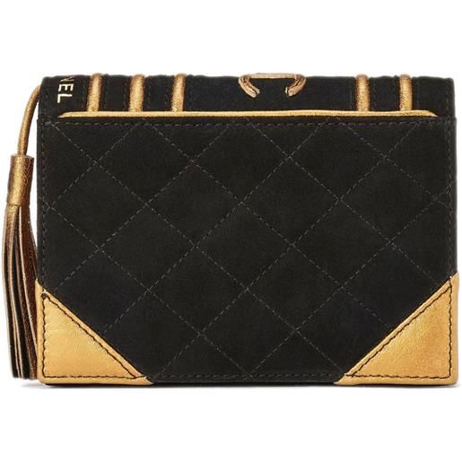 CHANEL Pre-Owned - clutch cc bible book pre-owned 2004 - unisex - pelle scamosciata - taglia unica - nero