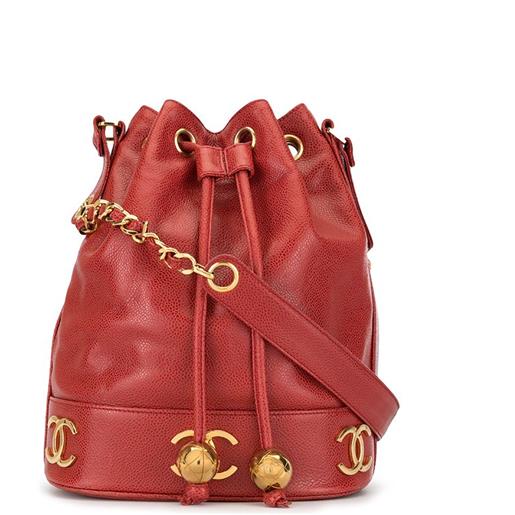 CHANEL Pre-Owned - borsa a spalla triple cc 1994-1999 - donna - pelle caviar - taglia unica - rosso