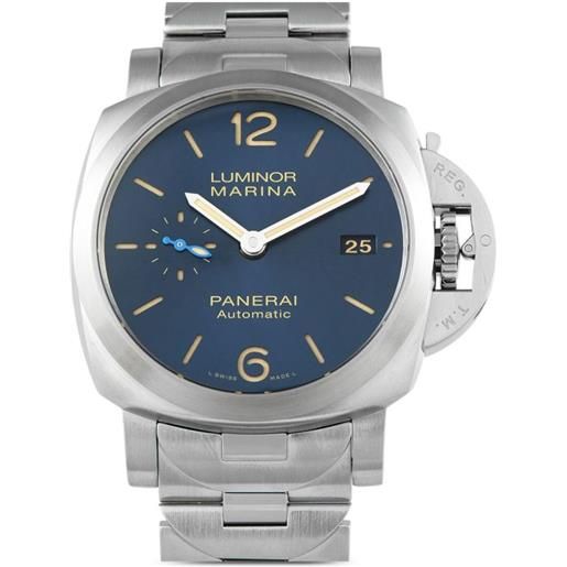 Panerai - orologio Panerai luminor marina 42mm - uomo - acciaio inossidabile/vetro zaffiro - taglia unica - blu