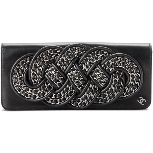 CHANEL Pre-Owned - clutch con catena 2008 - donna - pelle di agnello - taglia unica - nero