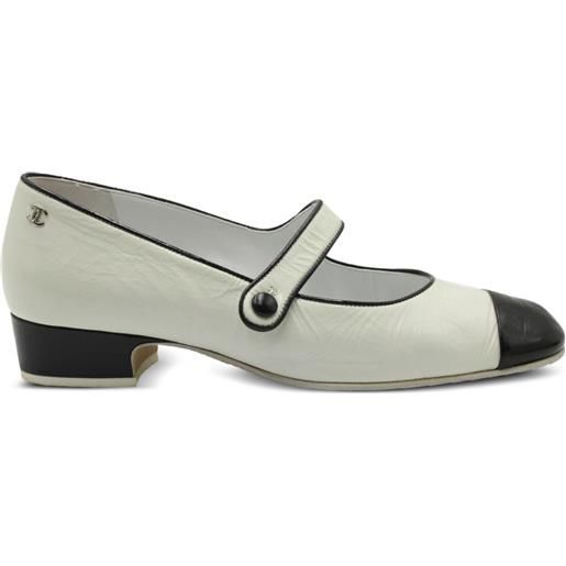 CHANEL Pre-Owned - pumps bicolore - donna - pelle/pelle/pelle - 39.5 - bianco