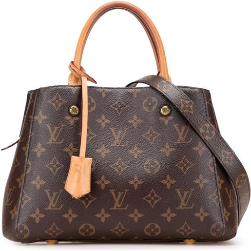 Louis Vuitton Pre-Owned - borsa a tracolla montaigne bb con monogramma 2020 - donna - tela/pelle - taglia unica - marrone