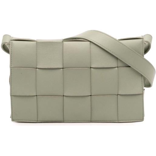 Bottega Veneta Pre-Owned - borsa a tracolla cassette intrecciato piccola in nappa 2012-2025 - unisex - nappa - taglia unica - verde