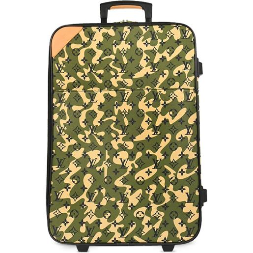 Louis Vuitton Pre-Owned - valigia con stampa camouflage 2008 - unisex - pelle/tela - taglia unica - verde