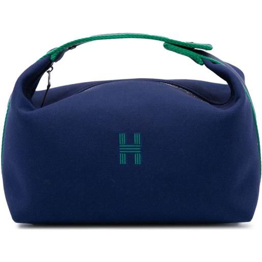 Hermès Pre-Owned - trousse bride a brac grande in tela toile 2020-2025 - donna - tela - taglia unica - blu