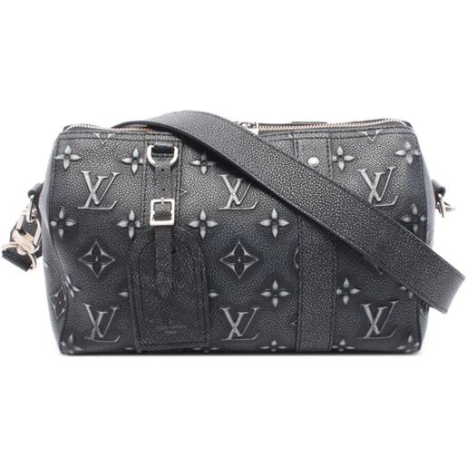 Louis Vuitton Pre-Owned - borsa a spalla city keepall 2021 - uomo - pelle di vitello - taglia unica - nero