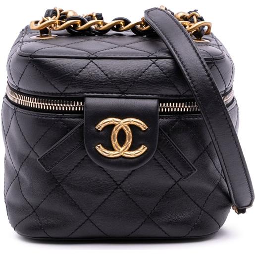CHANEL Pre-Owned - trousse trapuntata cc 2021-2025 - donna - pelle di agnello - taglia unica - nero