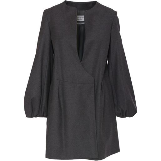 Saint Laurent Pre-Owned - cappotto in lana - donna - lana/cashmere - 40 - grigio