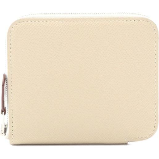 Hermès Pre-Owned - portafoglio azap compatto con zip a giro 2023 - donna - pelle di vitello - taglia unica - toni neutri