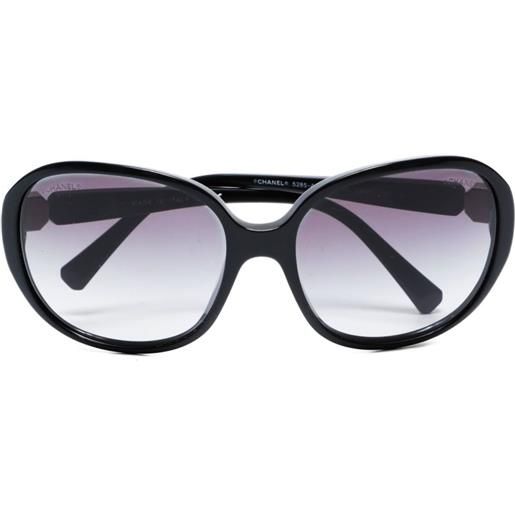 CHANEL Pre-Owned - occhiali da sole cat-eye cc mark anni 2000 - donna - acetato - taglia unica - nero
