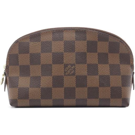 Louis Vuitton Pre-Owned - trousse in tela damier ebène 2004 - donna - tela - taglia unica - marrone