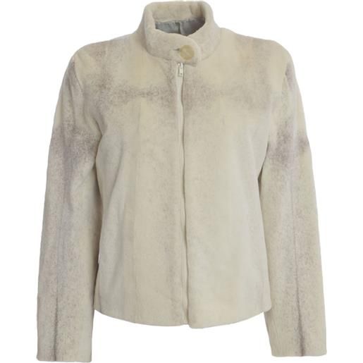 Vintage - cappotto in shearling - donna - fur - 44 - bianco